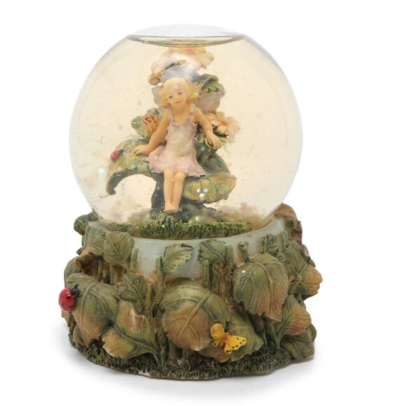 ZEMENO Resin Fairy Snow Globe Glitter Paperweight Forest Ladybug Fantasy Collect - Picture 1 of 10